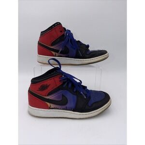 Nike Air Jordan 1 Mid Skyline Youth | Size 5.5Y | Concord Black/Red/Blue